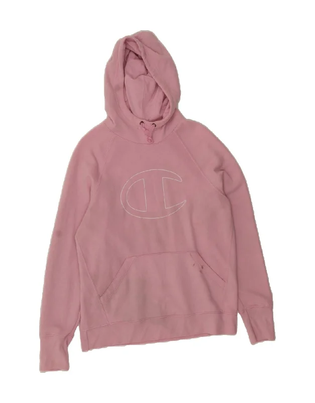 CHAMPION Womens Graphic Hoodie Jumper UK 14 Medium Pink Hoodie with Magnetic Closure Innovative Modern CHAMPION Womens Graphic Hoodie Jumper UK 14 Medium Pink Hoodie with Magnetic Closure Innovative Modern