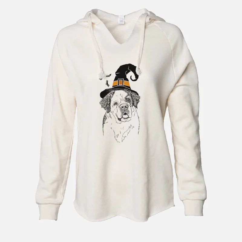 Witch Hook the Saint Bernard - Cali Wave Hooded Sweatshirt Hoodie with Typography Text Message Witch Hook the Saint Bernard - Cali Wave Hooded Sweatshirt Hoodie with Typography Text Message