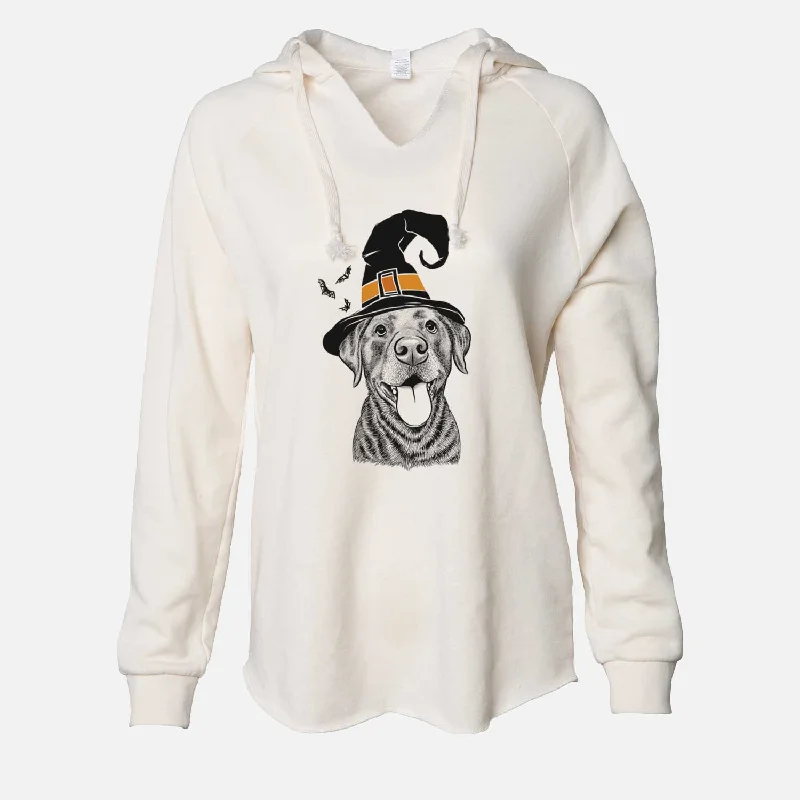 Witch Gwen the Labrador Retriever - Cali Wave Hooded Sweatshirt Hoodie Dress Longline Feminine Witch Gwen the Labrador Retriever - Cali Wave Hooded Sweatshirt Hoodie Dress Longline Feminine