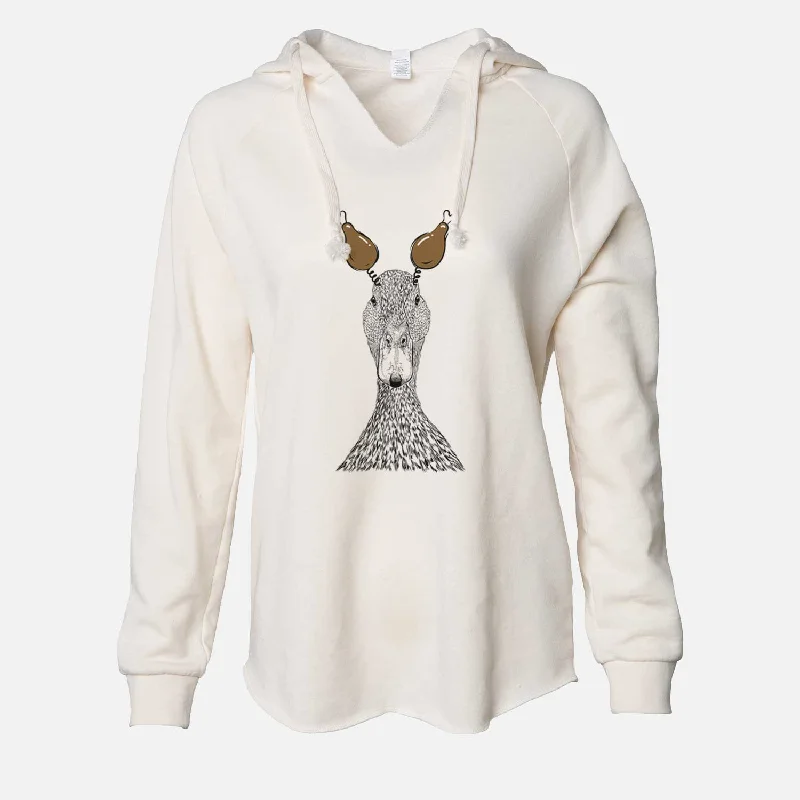 Thanksgiving Marge the Mallard Duck - Cali Wave Hooded Sweatshirt Hoodie with Typography Text Message Thanksgiving Marge the Mallard Duck - Cali Wave Hooded Sweatshirt Hoodie with Typography Text Message