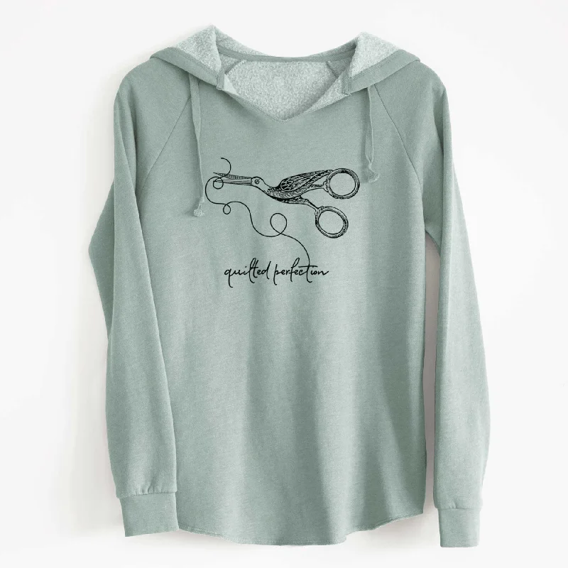 Quilted Perfection - Cali Wave Hooded Sweatshirt Hoodie with Frayed Bohemian Relaxed Quilted Perfection - Cali Wave Hooded Sweatshirt Hoodie with Frayed Bohemian Relaxed