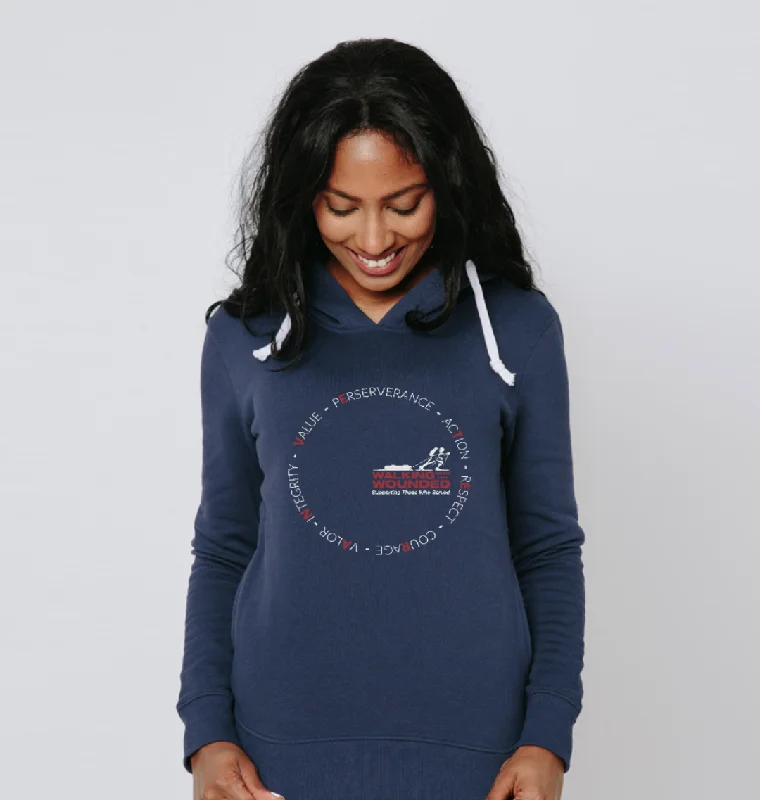 Veteran Circle Hoodie Hoodie with Hem Ribbing Snug Secure
