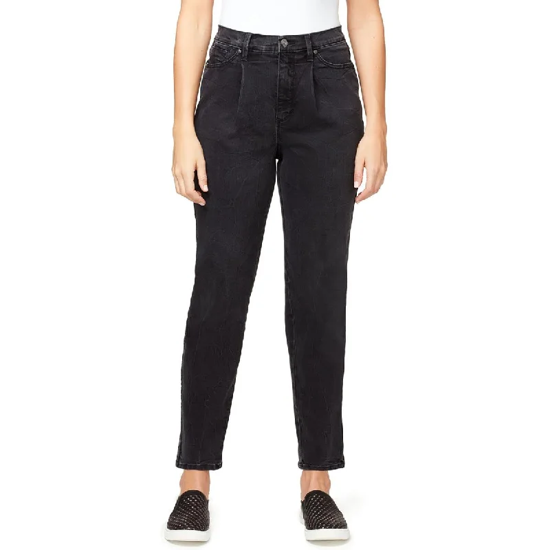Gloria Vanderbilt Womens Pleated e Straight Leg Pants Trendy Velvet Pants