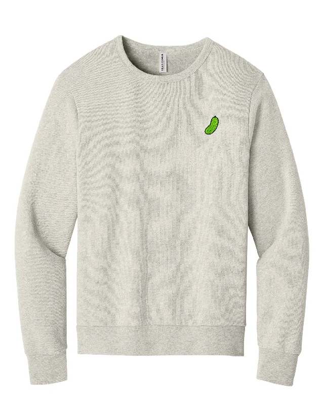 Gherkin Pickleball Crew Neck Sweatshirt Heather Dust Hoodie with Contrast Stitching Detailed Premium Gherkin Pickleball Crew Neck Sweatshirt Heather Dust Hoodie with Contrast Stitching Detailed Premium