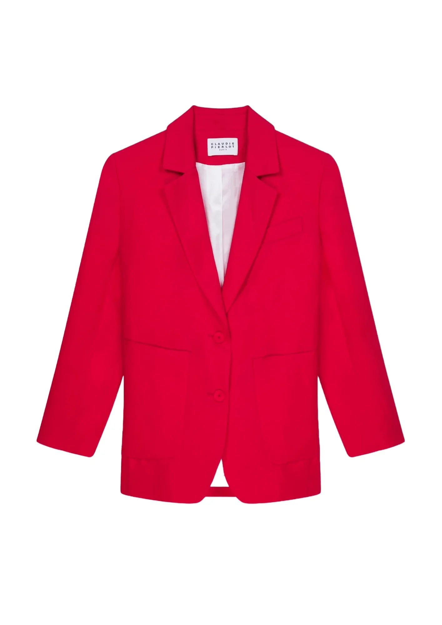 RED CERISE BLAZER Women's Solid Blazer