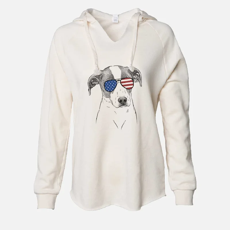 USA Zephyr the Pointer Mix - Cali Wave Hooded Sweatshirt Zip Hoodie Drawstring Kangaroo Pocket
