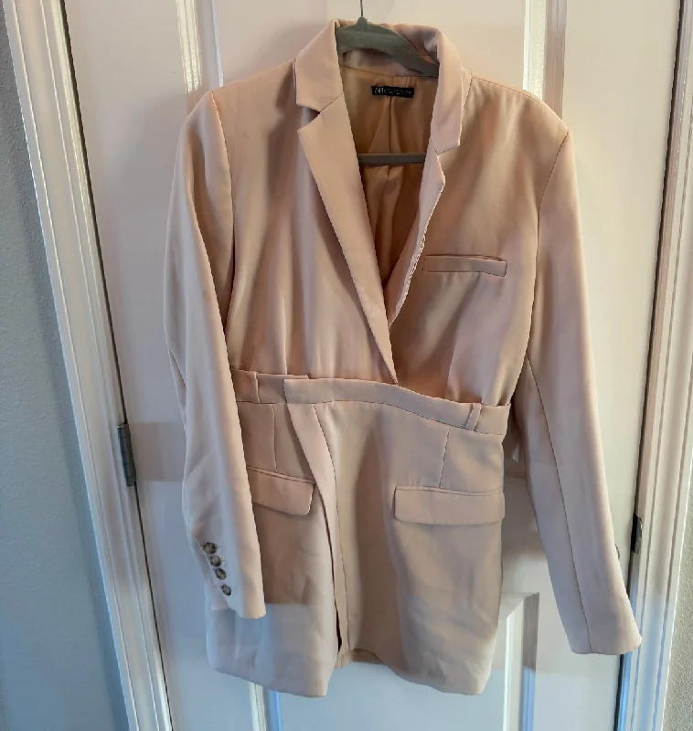 Zara Blazer Dress Women’s Size Large Cream Women's High-End Blazer