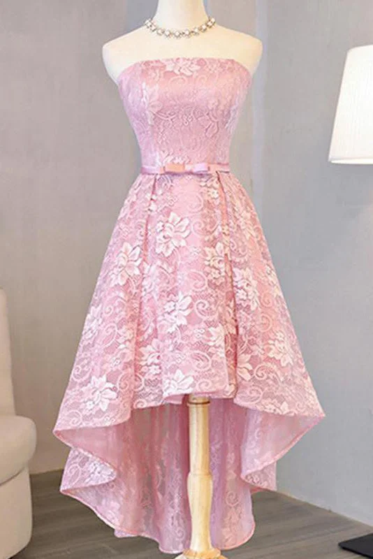 new Homecoming Dress Beautiful Pink Lace Asymmetrical Short Prom Dresses Party Dress OK361 Off-the-shoulder Chic Trendy new Homecoming Dress Beautiful Pink Lace Asymmetrical Short Prom Dresses Party Dress OK361 Off-the-shoulder Chic Trendy