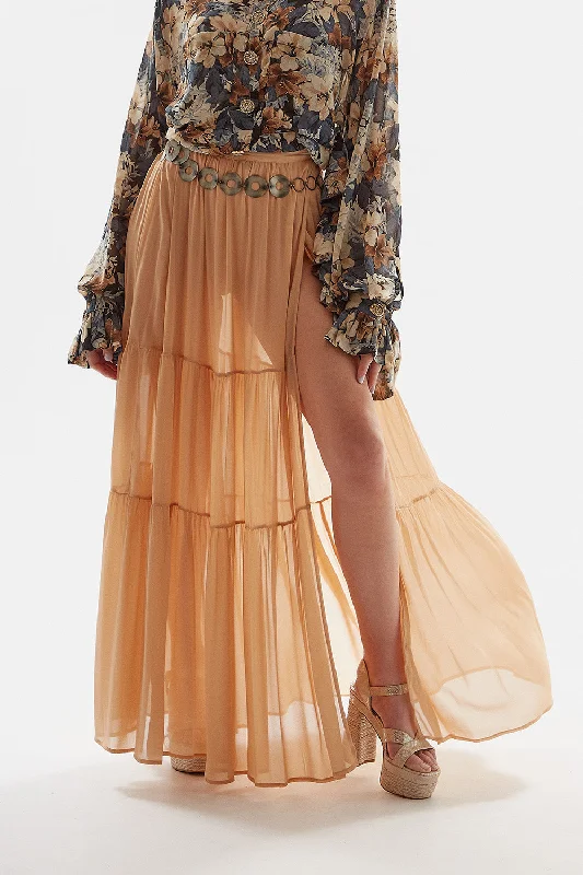 BOLLY SKIRT silk skirt lustrous