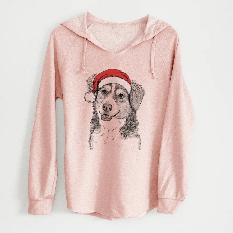 Santa Molly the Miniature Bernedoodle - Cali Wave Hooded Sweatshirt Hoodie with Slim Fit Tailored Modern Santa Molly the Miniature Bernedoodle - Cali Wave Hooded Sweatshirt Hoodie with Slim Fit Tailored Modern