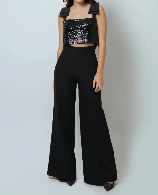 Dione Wide Leg Pants In Ocre Chic Slim Fit Pants