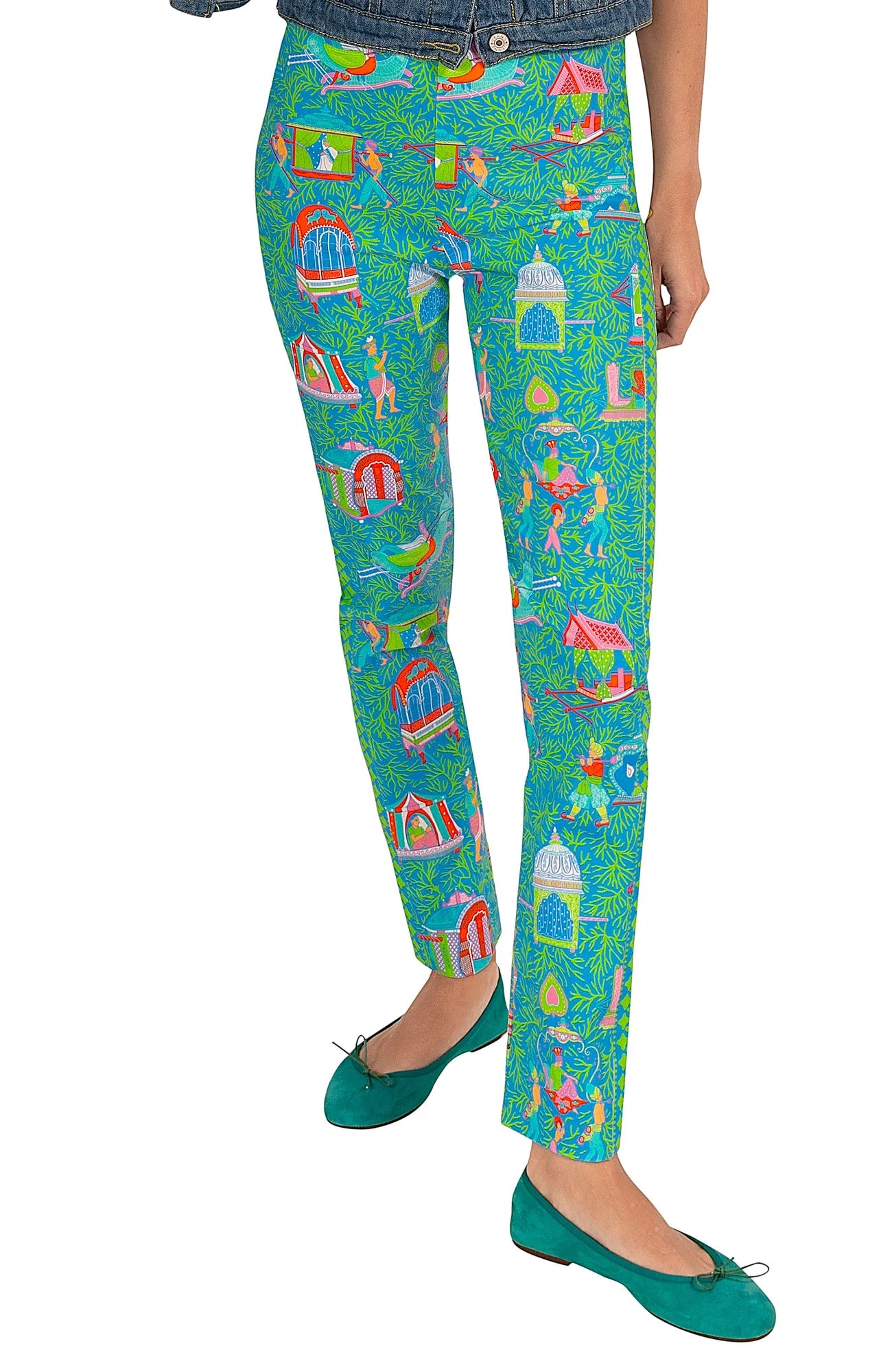 Walk Like An Egyptian Pants | Turquoise Lightweight Linen Pants