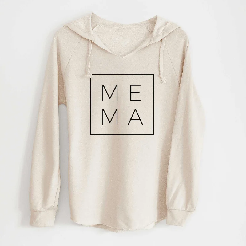Mema Boxed - Cali Wave Hooded Sweatshirt Hoodie with Raglan Sleeves Sporty Comfortable Mema Boxed - Cali Wave Hooded Sweatshirt Hoodie with Raglan Sleeves Sporty Comfortable