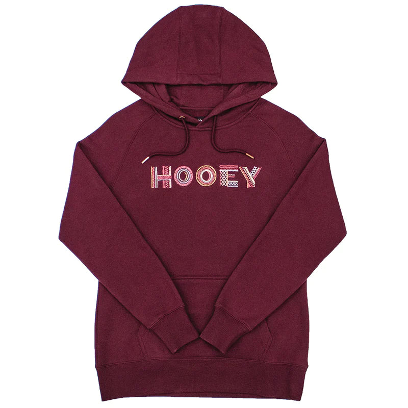 Women's Hooey Maroon Artisan Hoodie #HH1196BU-C Hoodie with Ribbed Hem Stretchable Secure Women's Hooey Maroon Artisan Hoodie #HH1196BU-C Hoodie with Ribbed Hem Stretchable Secure