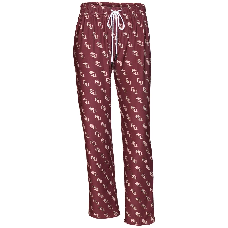 Concepts Sport Women's Stacked FSU All Over Print Lounge Pant - Garnet Chic Wool Trousers Concepts Sport Women's Stacked FSU All Over Print Lounge Pant - Garnet Chic Wool Trousers