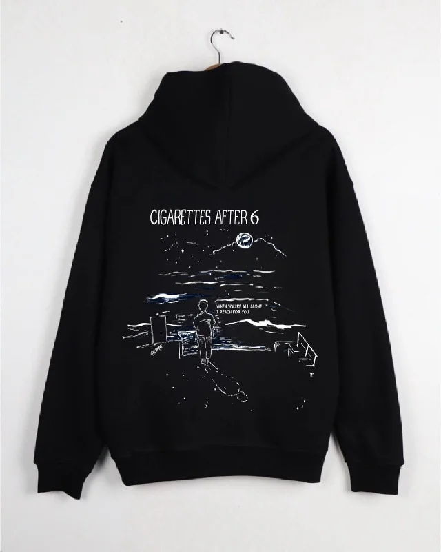 Cigarettes After 6 Hoodie Hoodie with Hem Lace Feminine Delicate