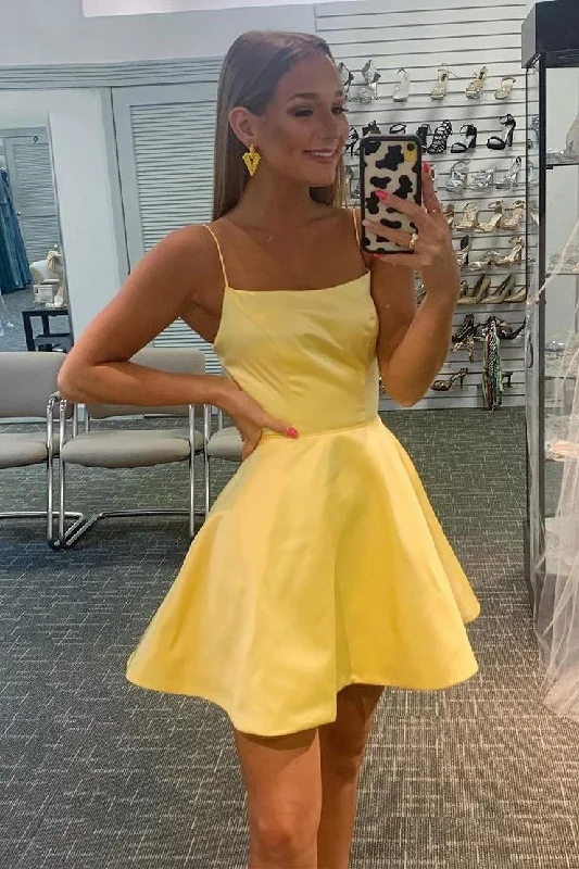 Daffodil A-Line Lace Up Short Homecoming Party Dresses Tunics Chic fashionable