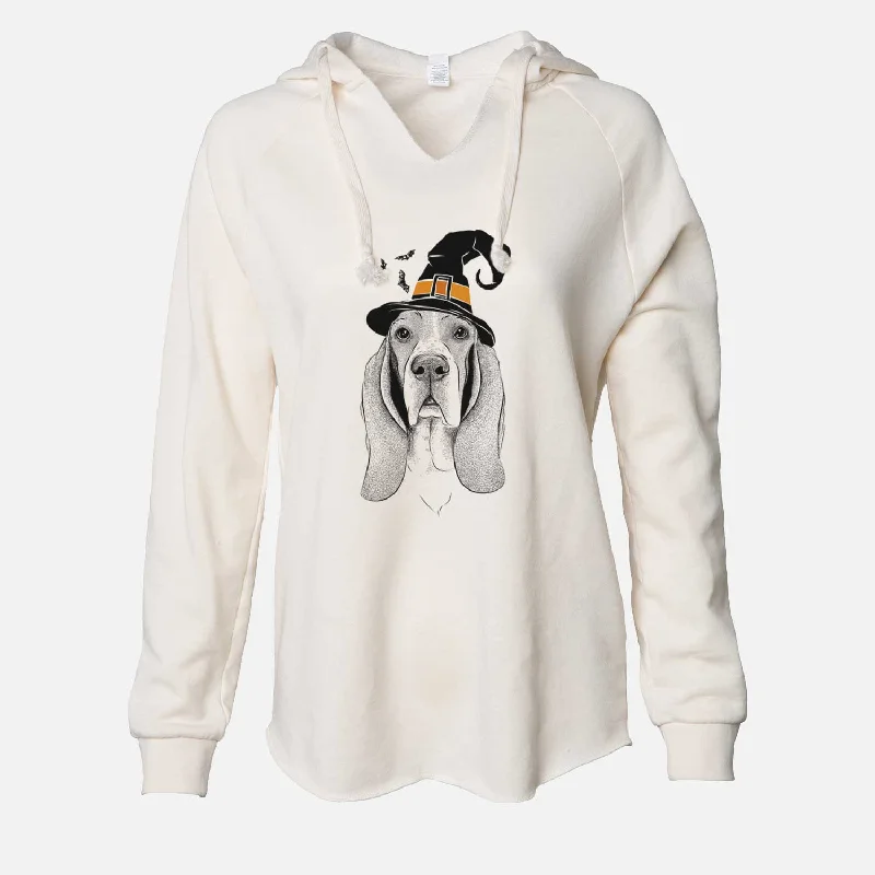 Witch Buckley the Basset Hound - Cali Wave Hooded Sweatshirt Hoodie with Gradient Ombre Colorful Witch Buckley the Basset Hound - Cali Wave Hooded Sweatshirt Hoodie with Gradient Ombre Colorful
