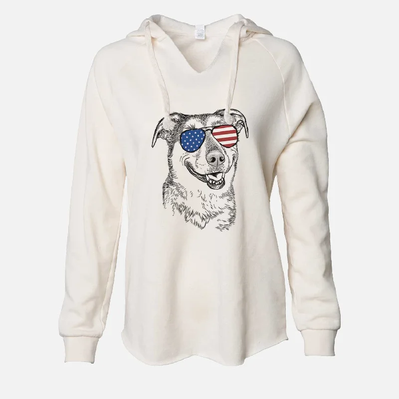 USA Pippin the Shepherd Mix - Cali Wave Hooded Sweatshirt Cotton Hoodie Fleece Lining Warmth