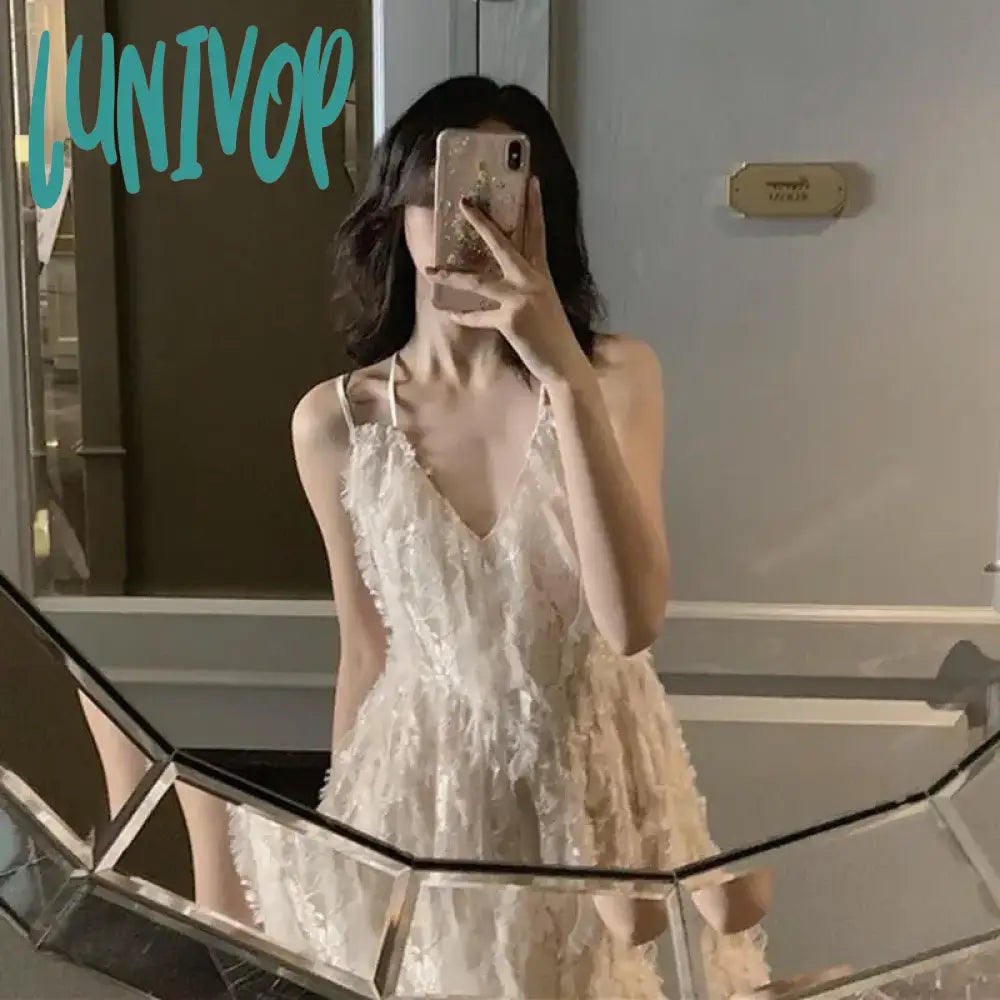 Lunivop Sexy V-Neck Dress Women Summer Holiday Beach Style Backless Sleeveless White&Black Long Dress Party Dress For Girls Pencil Length Work Lunivop Sexy V-Neck Dress Women Summer Holiday Beach Style Backless Sleeveless White&Black Long Dress Party Dress For Girls Pencil Length Work