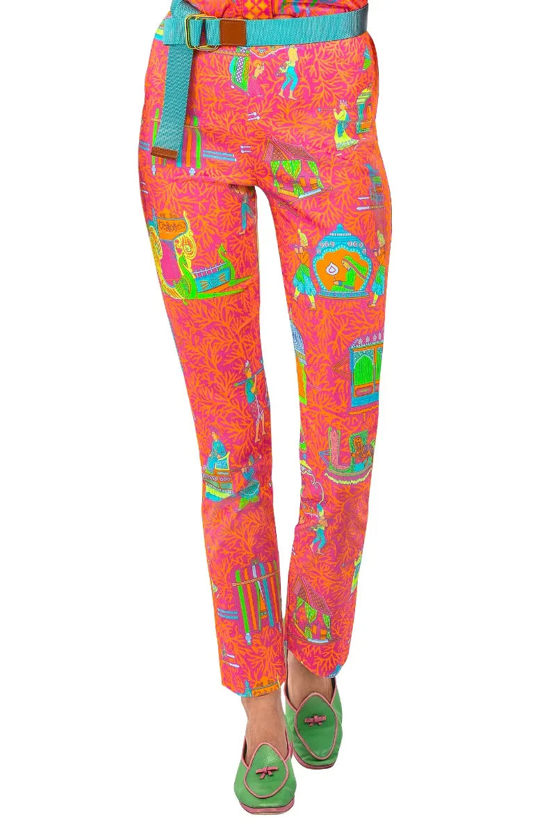 Walk Like An Egyptian Pants | Pink Sleek Black Pants