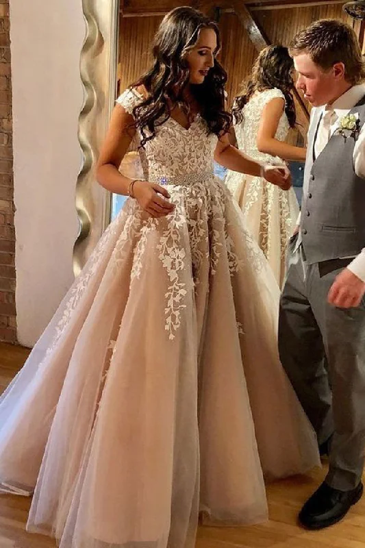 Charming A-line V Neck Long Prom Dress with White Appliques Formal Party Dress OKU17 Tunics Silk luxurious Charming A-line V Neck Long Prom Dress with White Appliques Formal Party Dress OKU17 Tunics Silk luxurious