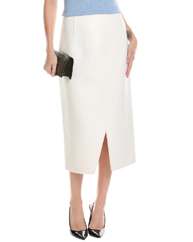 Michael Kors Collection Scissor Wool, Angora, & Cashmere-Blend Skirt silk skirt luxurious Michael Kors Collection Scissor Wool, Angora, & Cashmere-Blend Skirt silk skirt luxurious