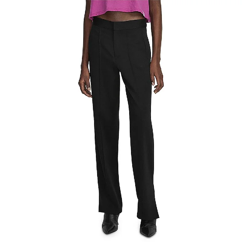 Rag & Bone Womens High Rise Pintuck Straight Leg Pants Classic Straight Pants