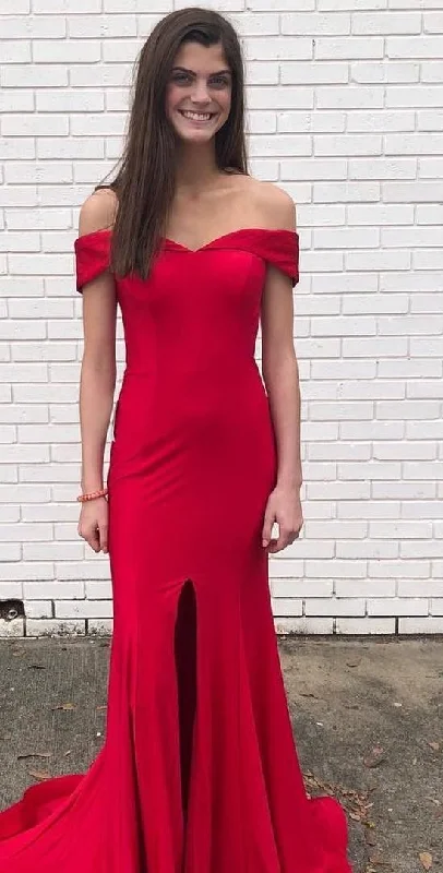 Red Prom Dress with Slit 2021, Formal Dress, Evening Dress, Dance Dresses, Graduation Party Dress Tunics Cozy comfortable Red Prom Dress with Slit 2021, Formal Dress, Evening Dress, Dance Dresses, Graduation Party Dress Tunics Cozy comfortable