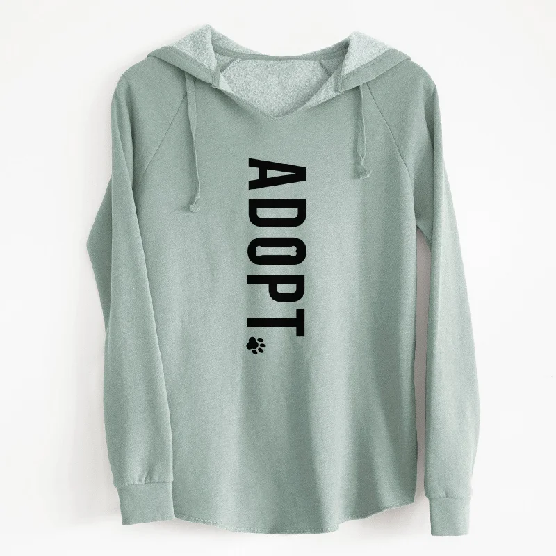 Adopt. - Cali Wave Hooded Sweatshirt Hoodie with Hem Patch Decorative Personalized