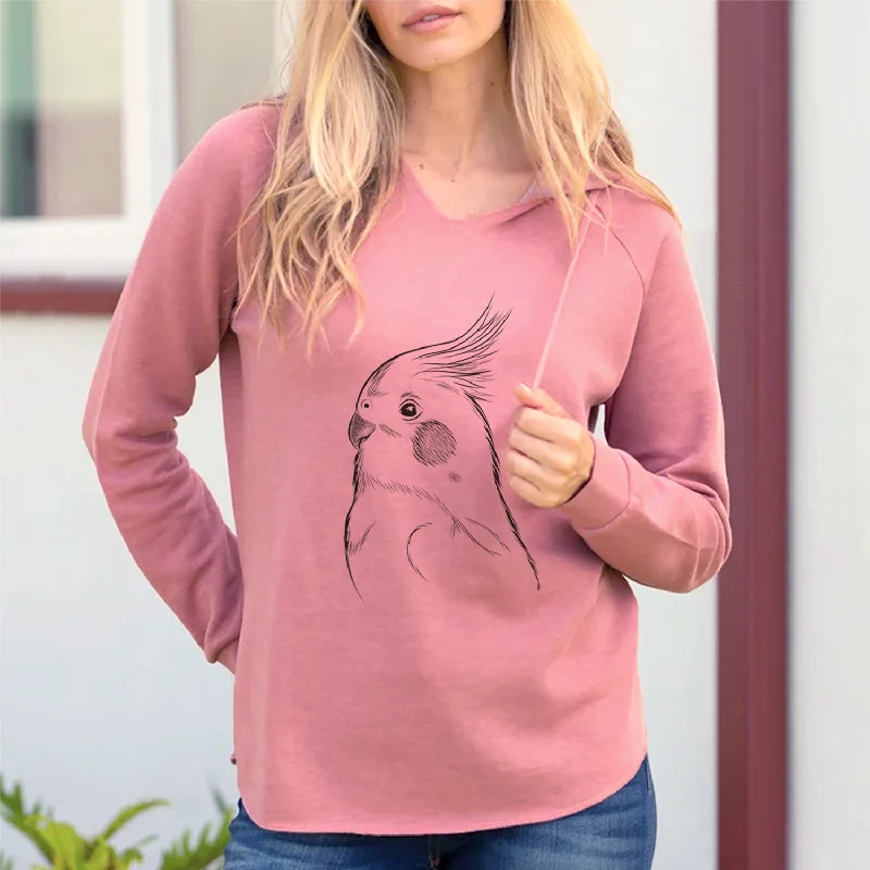 Bare Charlie the Cockatiel - Cali Wave Hooded Sweatshirt Hoodie with Ribbed Cuffs Snug Fit Comfort Bare Charlie the Cockatiel - Cali Wave Hooded Sweatshirt Hoodie with Ribbed Cuffs Snug Fit Comfort