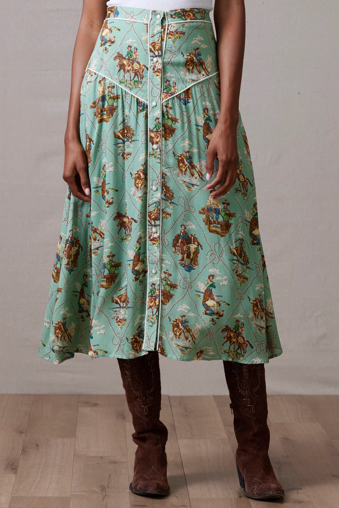 Double D Ranch Romance & Rustlers Skirt wool skirt breathable