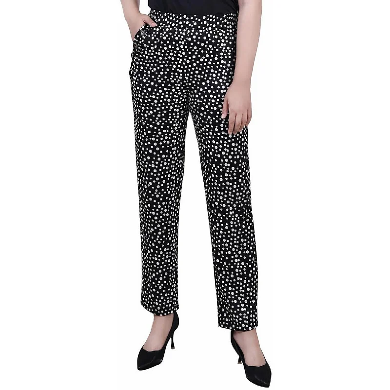 NY Collection Womens Petites High Rise Embellished Straight Leg Pants Elegant Palazzo Trousers NY Collection Womens Petites High Rise Embellished Straight Leg Pants Elegant Palazzo Trousers
