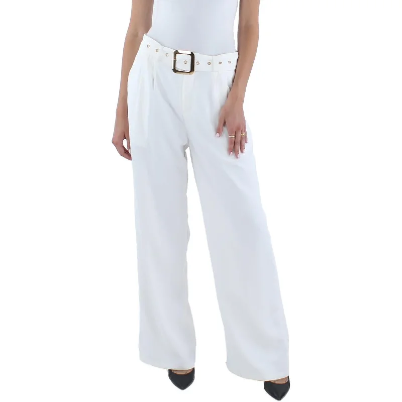 N by Nancy Womens High Rise Pleated Wide Leg Pants Comfortable Maternity Pants