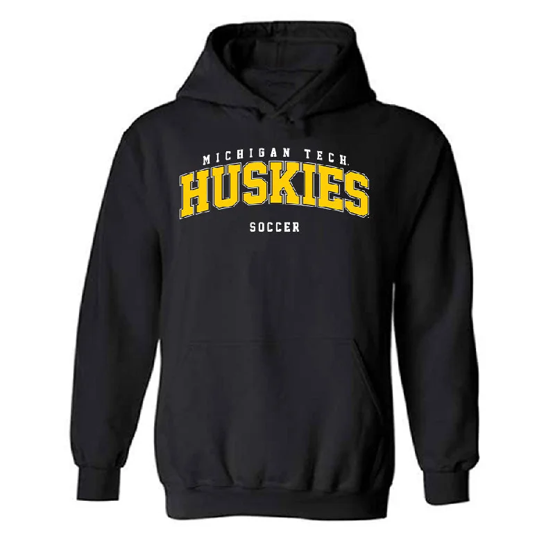 Michigan Tech - NCAA Women's Soccer : Gabrielle Klein - Classic Shersey Hooded Sweatshirt Hoodie with Hem Contrast Bold Stylish Michigan Tech - NCAA Women's Soccer : Gabrielle Klein - Classic Shersey Hooded Sweatshirt Hoodie with Hem Contrast Bold Stylish