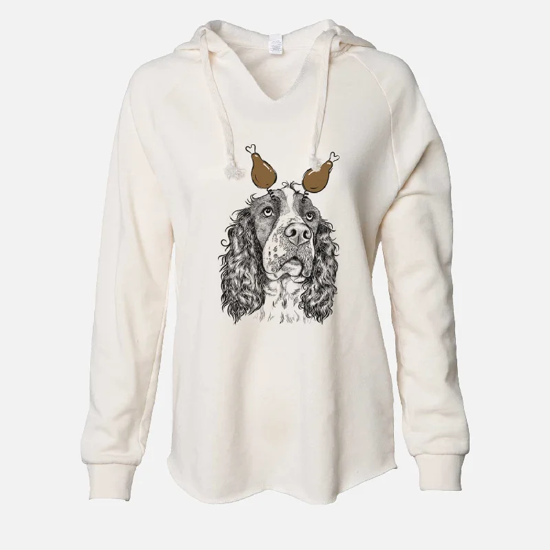 Thanksgiving Millie Mae the English Springer Spaniel - Cali Wave Hooded Sweatshirt Hoodie with Button Classic Timeless Thanksgiving Millie Mae the English Springer Spaniel - Cali Wave Hooded Sweatshirt Hoodie with Button Classic Timeless