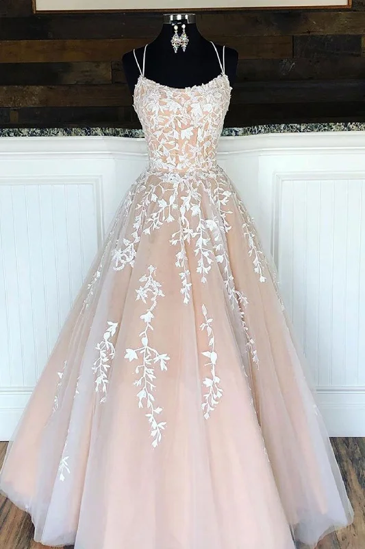Open Back Champagne Lace Long Prom Dresses, Champagne Lace Formal Evening Dresses, Backless Champagne Party Dresses Tunics Stylish modern Open Back Champagne Lace Long Prom Dresses, Champagne Lace Formal Evening Dresses, Backless Champagne Party Dresses Tunics Stylish modern