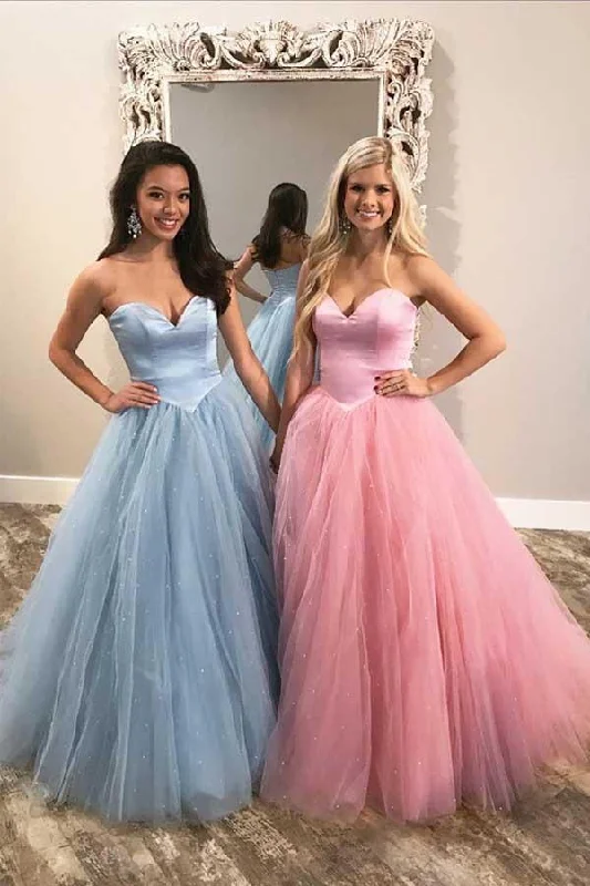 Ball Gown Sweetheart Blue/Pink Prom Dress Party Dress  PG623 Tunics Print Colorful