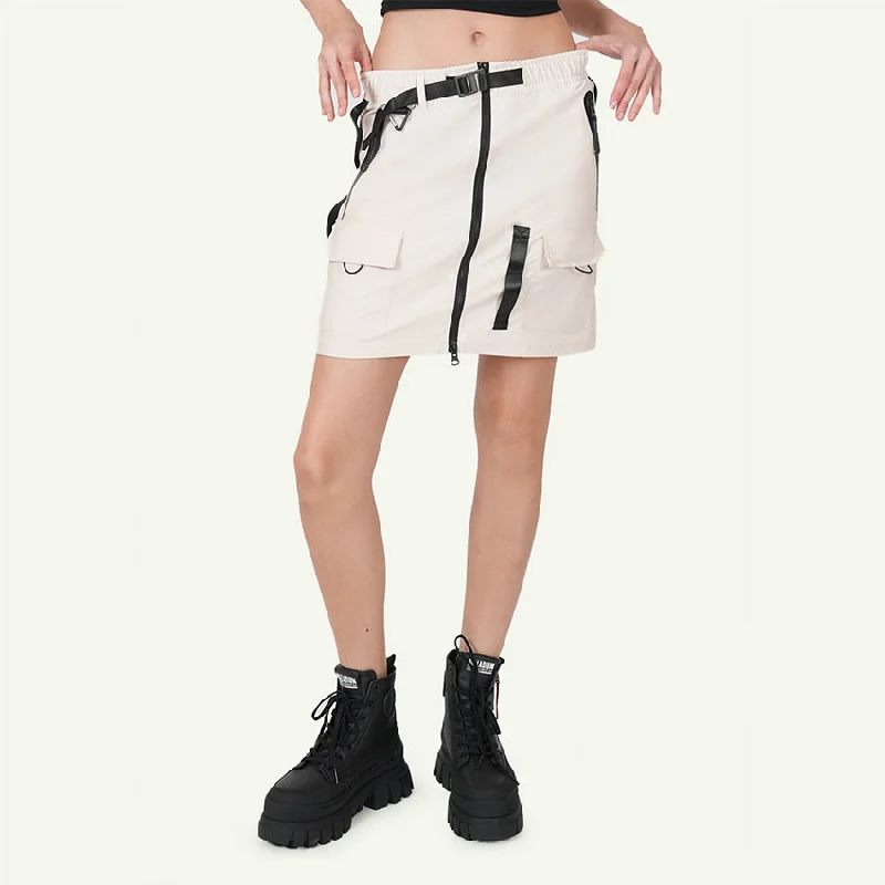 SHORT SKIRT FRONT PKT WOMEN'S SKIRT -  RAINY DAY velvet skirt glossy