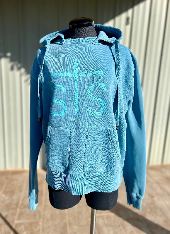 STS Ranchwear Womens Ranch Washed Blue Cotton Blend Hoodie Hoodie with Hem Elastic Stretchable Comfortable STS Ranchwear Womens Ranch Washed Blue Cotton Blend Hoodie Hoodie with Hem Elastic Stretchable Comfortable