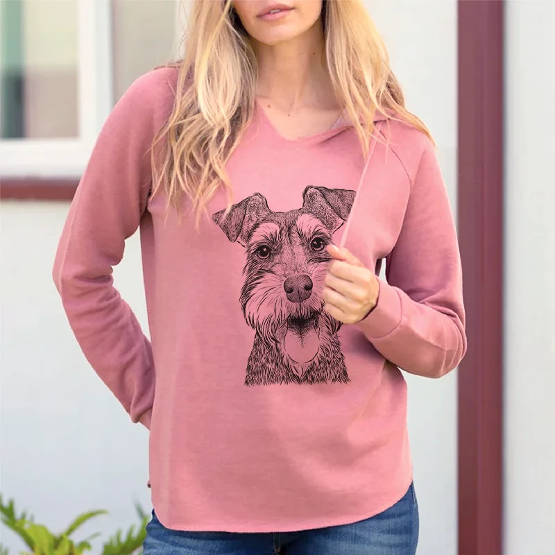 Bare Bernadette the Mini Schnauzer - Cali Wave Hooded Sweatshirt Graphic Hoodie Design Print Bare Bernadette the Mini Schnauzer - Cali Wave Hooded Sweatshirt Graphic Hoodie Design Print