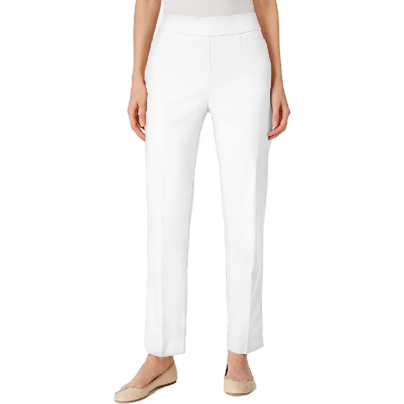 Alfred Dunner Womens Petites Stretch Heathered Dress Pants Formal Wide-Leg Pants