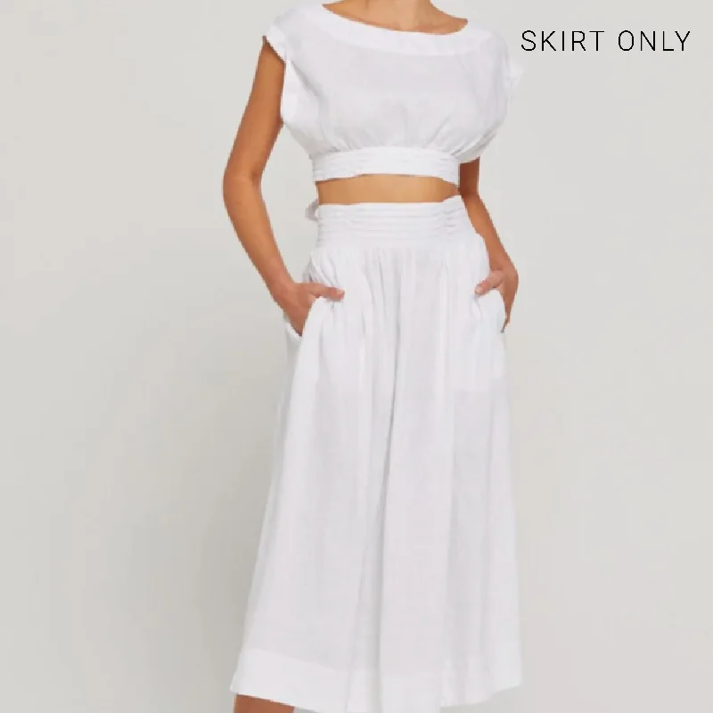 Hayley Skirt - White ruffled skirt detail