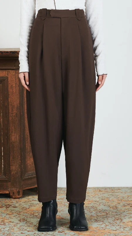 Cocoon Shape Pants Chic Faux Leather Pants