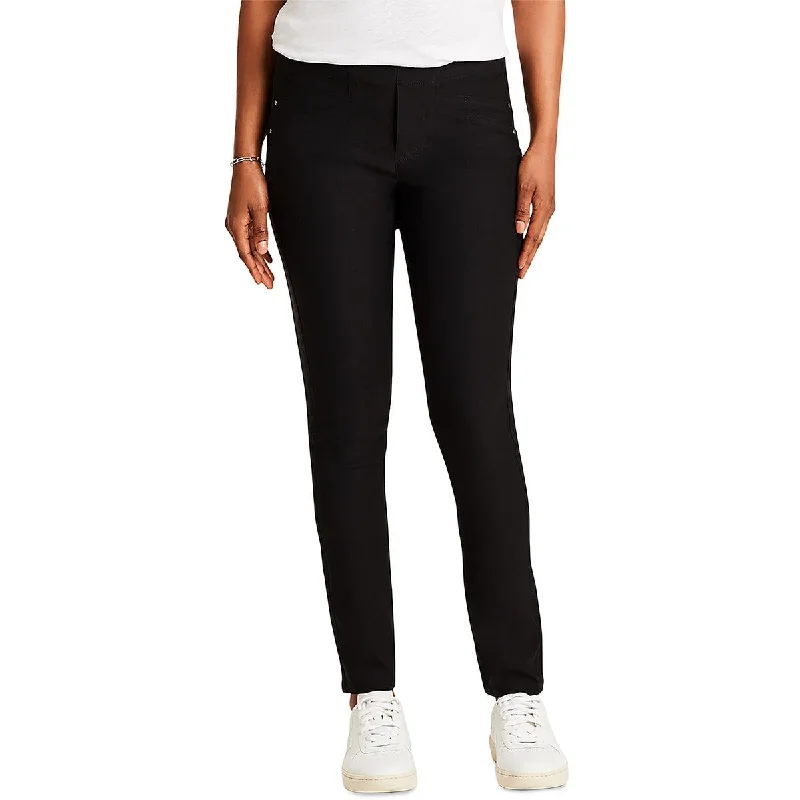 Nic + Zoe Womens High Rise Embellished Straight Leg Pants High-Waist Jogger Pants