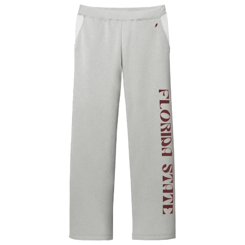 League Women's Florida State Reverse Fleece Pant - Steel Soft Stretch Trousers
