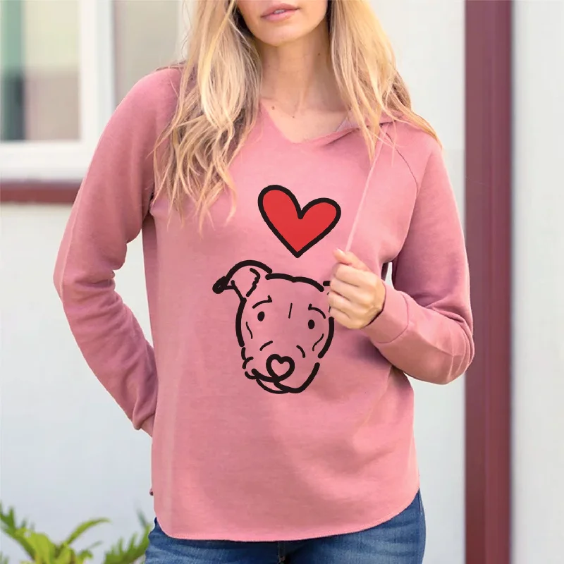 Love Always Pitbull Mix - Ernie - Cali Wave Hooded Sweatshirt Hoodie with Sequins Glamorous Eye-catching Love Always Pitbull Mix - Ernie - Cali Wave Hooded Sweatshirt Hoodie with Sequins Glamorous Eye-catching