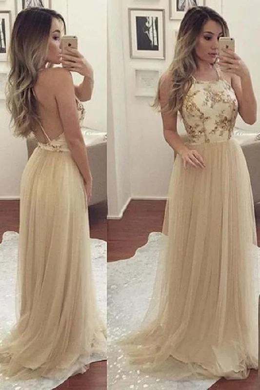 Elegant Tulle Open Back Long Prom Dresses Party Dresses PG389 Tunics Occasion special Elegant Tulle Open Back Long Prom Dresses Party Dresses PG389 Tunics Occasion special