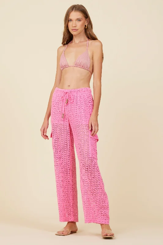 Tilly Crochet Cargo Pants Classic Straight Pants