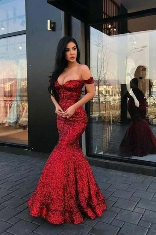 Red Mermaid Long V Neck Prom Dresses Off the Shoulder Evening Party Dresses Tunics Recommended stylist Red Mermaid Long V Neck Prom Dresses Off the Shoulder Evening Party Dresses Tunics Recommended stylist